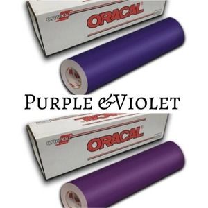 2 Pack 12"x 1 Yard Oracal 651 PURPLE & VIOLET Cricut Hobby Craft Vinyl D…